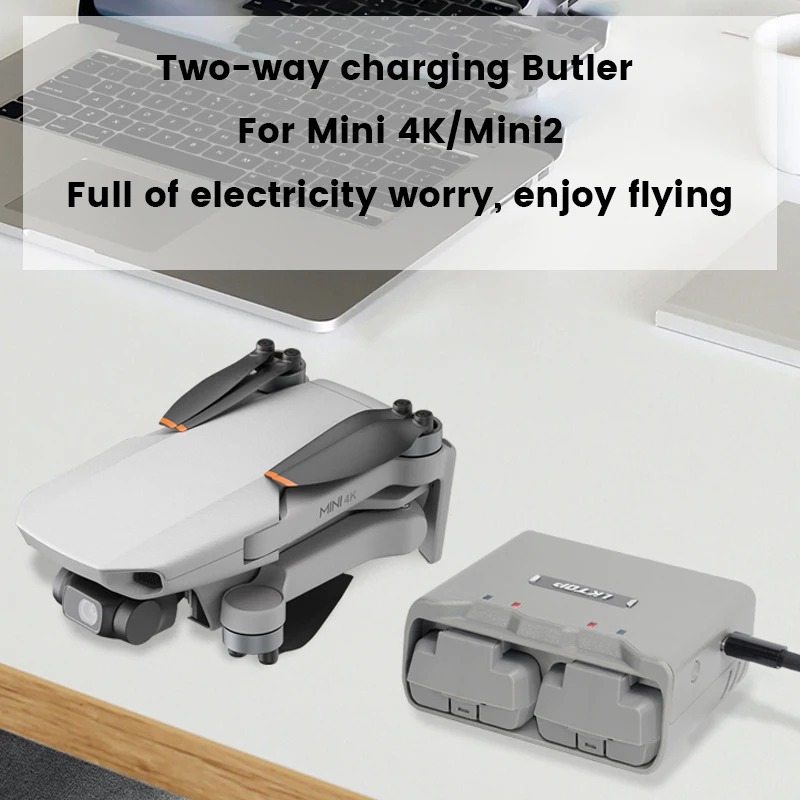 Drone Charging Hub - สำหรับแบตเตอรี่โดรน DJI Mini 4K/Mini 2 ที่ชาร์จแบบสองทาง