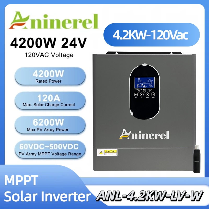 Drone Solar Charger - อินเวอร์เตอร์พลังงานแสงอาทิตย์แบบไฮบริด Aninerel 4.2KW 24V รุ่นใหม่ 110-120V